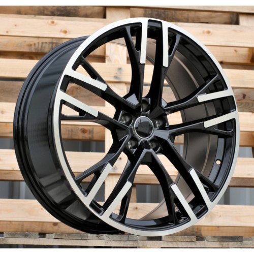 Alu kola Racing Line F726, 21x9 5x112 ET30, černá + leštění (zátěžová)