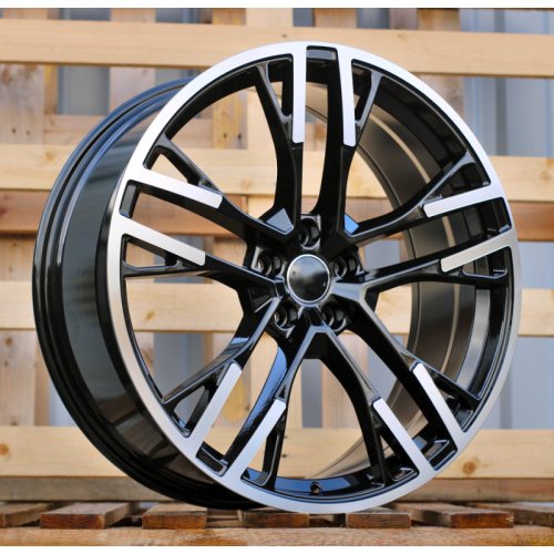 Alu kola Racing Line F726, 20x8.5 5x112 ET34, černá + leštění (zátěžová)