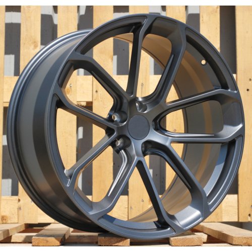 Alu kola Racing Line H5084, 20x8.5 5x130 ET50, šedivá matná + leštění (zátěžová)