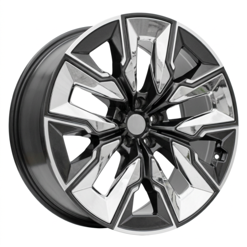 Alu kola Racing Line H3447F, 21x10.5 5x112 ET44, šedivá + leštění (zátěžová)
