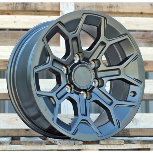 Alu kola Racing Line Y1203, 17x8 6x139.7 ET5, šedivá matná + leštění (zátěžová)