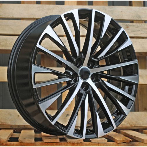 Alu kola Racing Line Y1118, 20x8 5x114.3 ET30, černá + leštění (zátěžová)