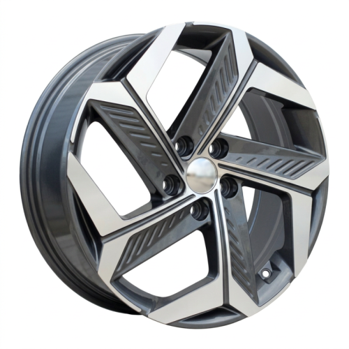 Alu kola Racing Line D1926, 18x7.5 5x114.3 ET51, šedivá + leštění