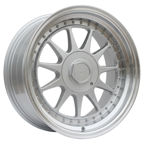 Alu kola Racing Line 7962F, 16x8 5x120 ET20, stříbrná + leštěný límec