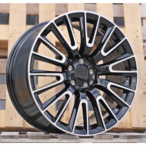 Alu kola Racing Line H3420F, 20x9.5 5x112 ET51, černá + leštění (zátěžová)