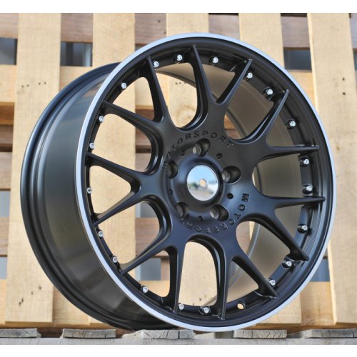 Alu kola Racing Line IN0278, 18x8 5x120 ET34, černá matná + leštěný límec