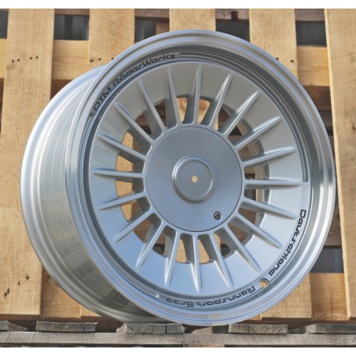Alu kola Racing Line Y1085, 16x8 4x100 ET20, stříbrná + leštěný límec