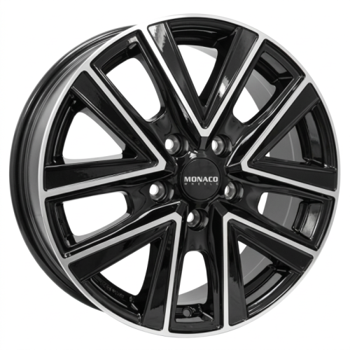 Alu kola MONACO WHEELS VT2, 16x6.5 5x118 ET68, černá lesklá + leštění (zátěžová)