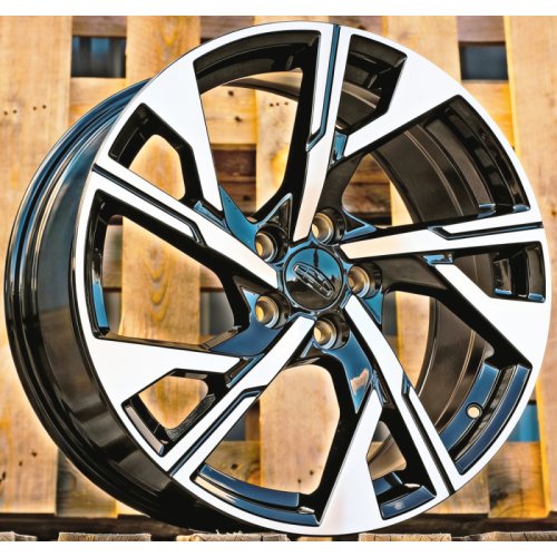 Alu kola Racing Line H3552F, 18x8 5x108 ET48, černá + leštění