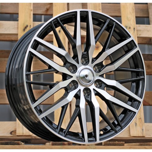 Alu kola Racing Line YF0453, 18x8 6x120 ET48, černá + leštění (zátěžová)