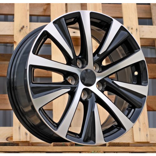 Alu kola Racing Line H3413F, 17x7.5 5x114.3 ET40, černá + leštění