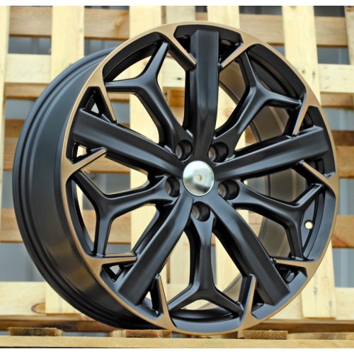 Alu kola Racing Line H3532F, 19x8 5x112 ET40, černá matná + měděná barva leštění
