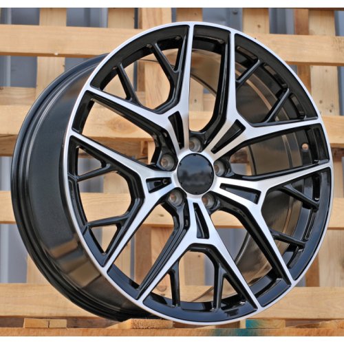 Alu kola Racing Line H3573F, 20x10 5x112 ET48.1, černá + leštění (zátěžová)