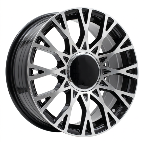 Alu kola Racing Line Y1283, 16x6.5 4x98 ET35, černá + leštění