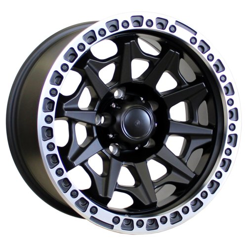 Alu kola Racing Line L2174, 18x9 6x114.3 ET12, černá matná + leštěný límec