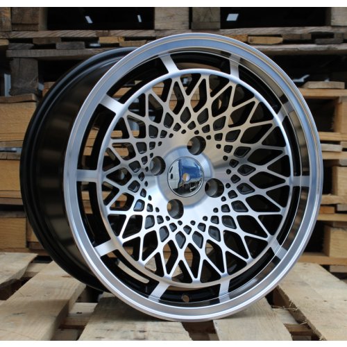 Alu kola Racing Line LU519, 15x8 4x100 ET25, černá + leštění