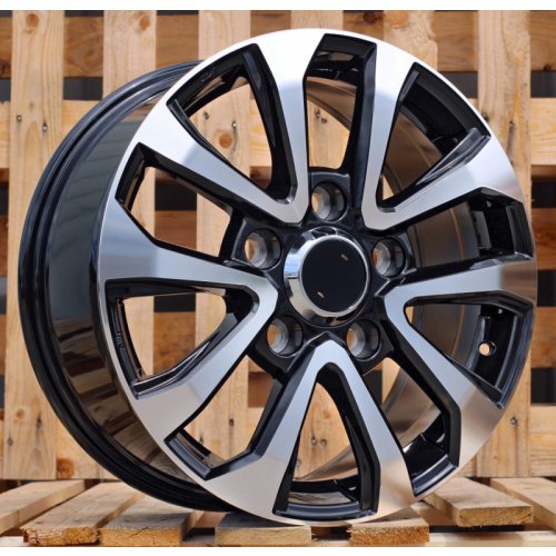 Alu kola Racing Line B1156, 18x8 5x150 ET60, černá + leštění (zátěžová)
