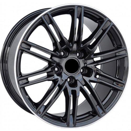 Alu kola Racing Line BY476, 20x9.5 5x130 ET50, černá + leštěný límec (zátěžová)