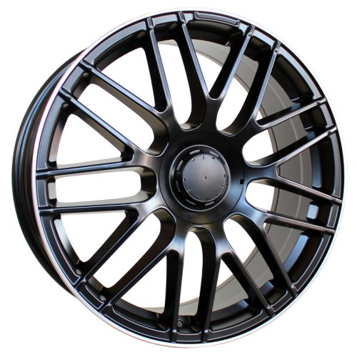 Alu kola Racing Line B1268, 18x8 5x112 ET45, černá matná + leštěný límec