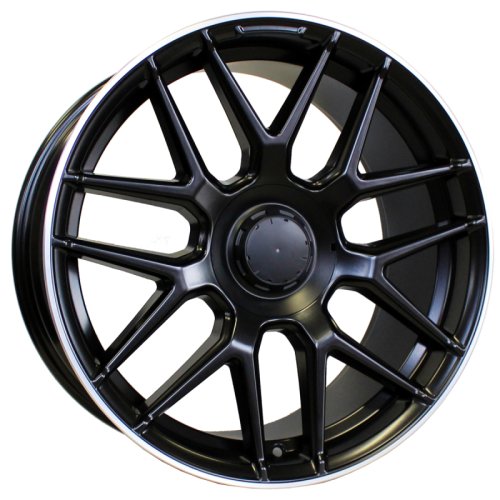 Alu kola Racing Line FE115, 21x10 5x130 ET35, černá matná + leštěný límec