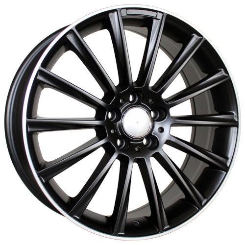 Alu kola Racing Line B1048, 19x9.5 5x112 ET43, černá matná + leštěný límec