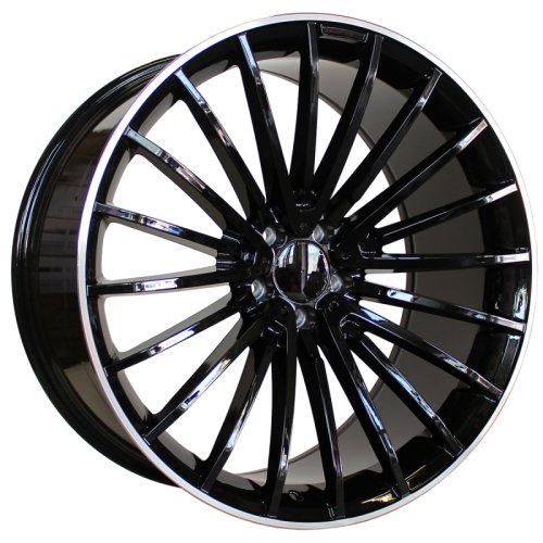 Alu kola Racing Line MR532, 19x9.5 5x112 ET38, černá + leštěný límec