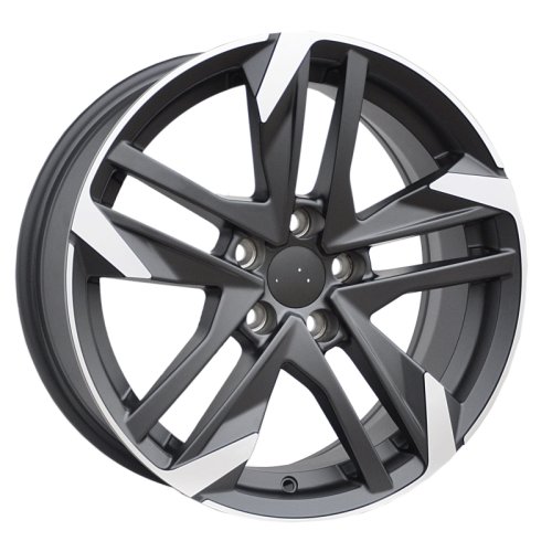 Alu kola Racing Line XE170, 17x7.5 5x108 ET44, černá matná + leštění