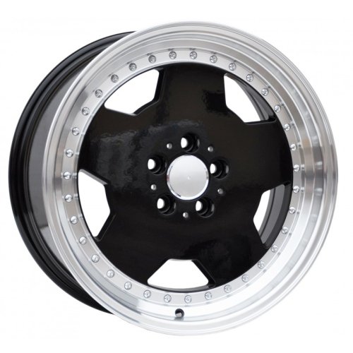 Alu kola Racing Line B5852, 18x9 5x112 ET30, černá + leštěný límec