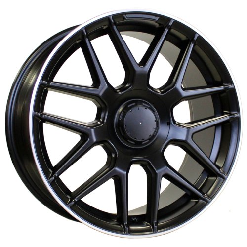 Alu kola Racing Line B1258, 19x8.5 5x112 ET45, černá matná + leštěný límec