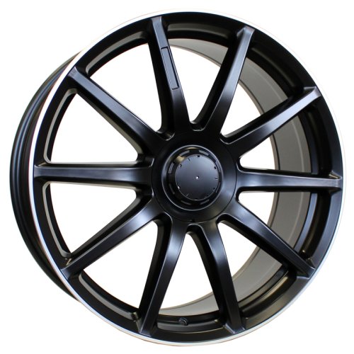 Alu kola Racing Line BK913, 20x9.5 5x112 ET38, černá matná + leštěný límec