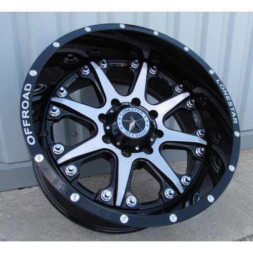 Alu kola Racing Line L1526, 20x10 5x127 ET-25, černá + leštění