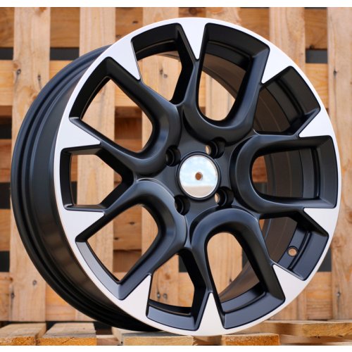 Alu kola Racing Line B1675, 16x6.5 4x98 ET35, černá matná + leštění