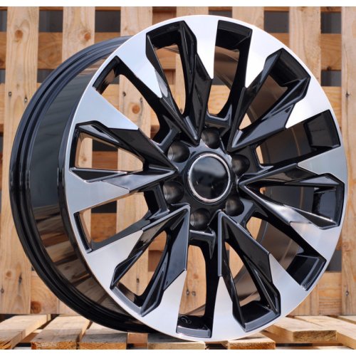 Alu kola Racing Line B1734, 20x8.5 6x139.7 ET20, černá + leštění (zátěžová)
