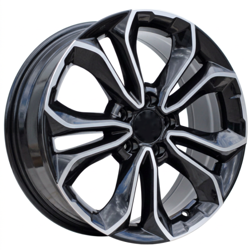 Alu kola Racing Line B5961, 18x7.5 5x114.3 ET45, černá + leštění (zátěžová)