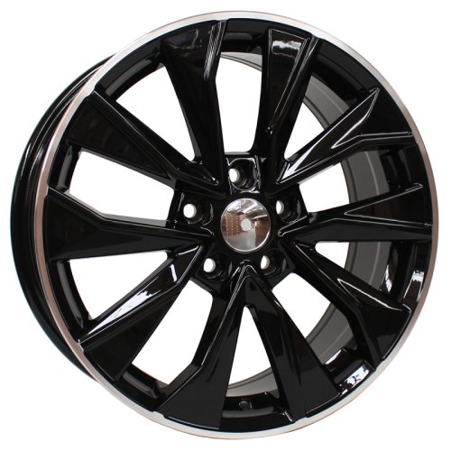 Alu kola Racing Line B5970, 17x7 5x100 ET46, černá + leštěný límec