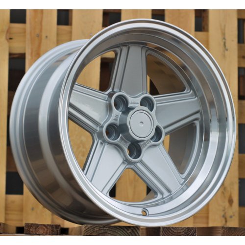 Alu kola Racing Line B1794, 16x8 5x112 ET11, stříbrná + leštěný límec