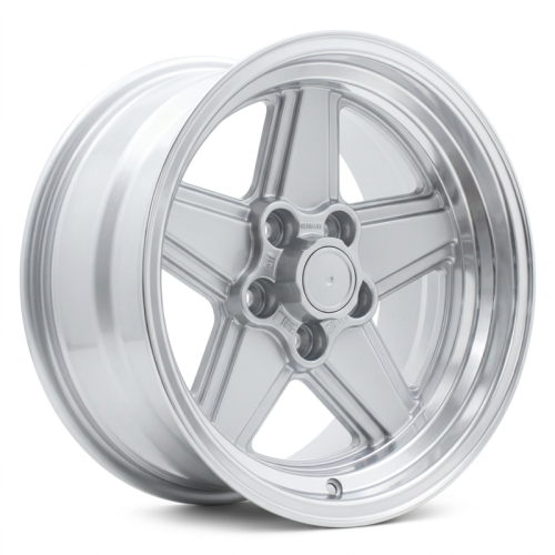 Alu kola Racing Line B1794, 16x9 5x112 ET12, stříbrná + leštěný límec