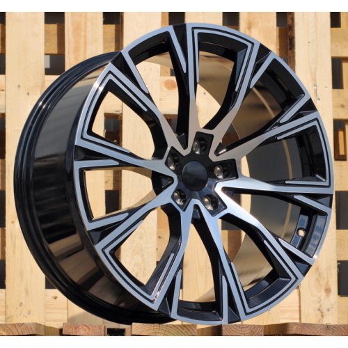 Alu kola Racing Line D1130, 19x9 5x112 ET40, černá + leštění