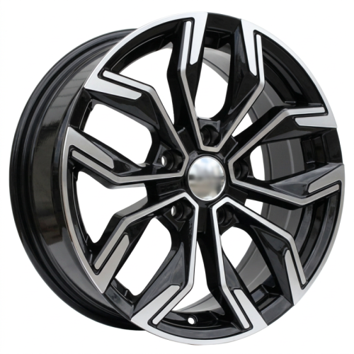 Alu kola Racing Line B1518, 16x6.5 5x114.3 ET41, černá + leštění