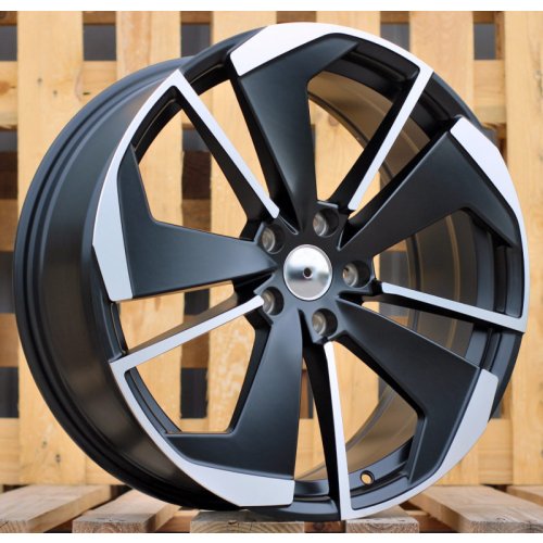 Alu kola Racing Line I5579, 19x8 5x112 ET45, černá matná + leštění