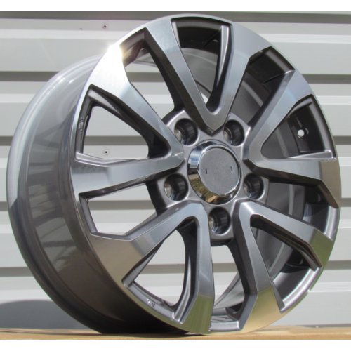 Alu kola Racing Line B1156, 17x8 5x150 ET60, šedivá + leštění