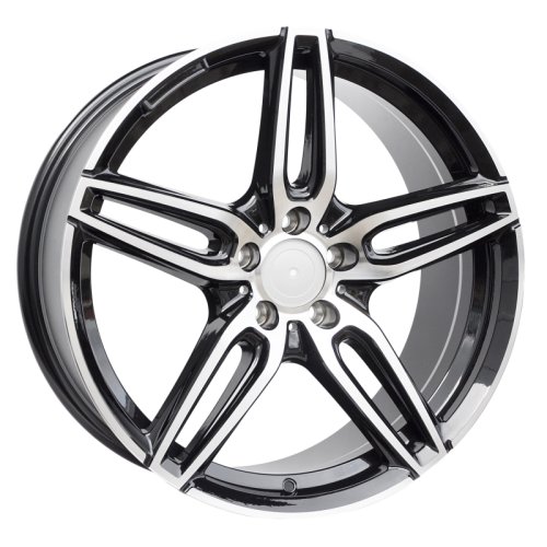 Alu kola Racing Line B5434, 17x7.5 5x112 ET45, černá + leštění