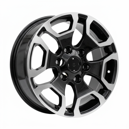 Alu kola Racing Line A6216, 17x7.5 6x139.7 ET25, černá + leštění (zátěžová)