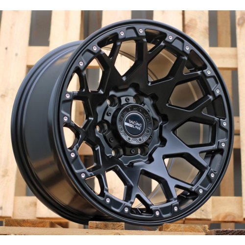 Alu kola Racing Line B1108, 17x9 6x139.7 ET6, černá matná (zátěžová)