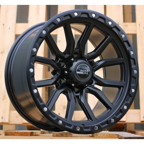 Alu kola Racing Line Y0156, 18x10 6x139.7 ET18, černá matná (zátěžová)