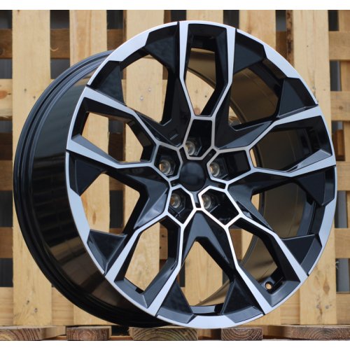 Alu kola Racing Line I5592, 22x10.5 5x112 ET43, černá + leštění (zátěžová)