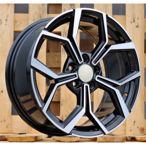 Alu kola Racing Line B5952, 17x7.5 5x112 ET40, černá + leštění