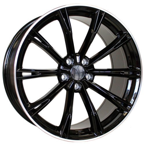 Alu kola Racing Line H5060, 19x8.5 5x112 ET40, černá + leštěný límec