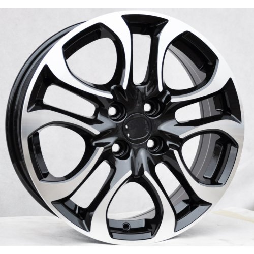 Alu kola Racing Line A5376, 16x6 4x100 ET40, černá + leštění