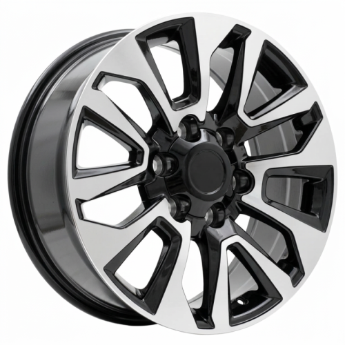 Alu kola Racing Line B1743, 16x7 6x139.7 ET30, černá + leštění (zátěžová)